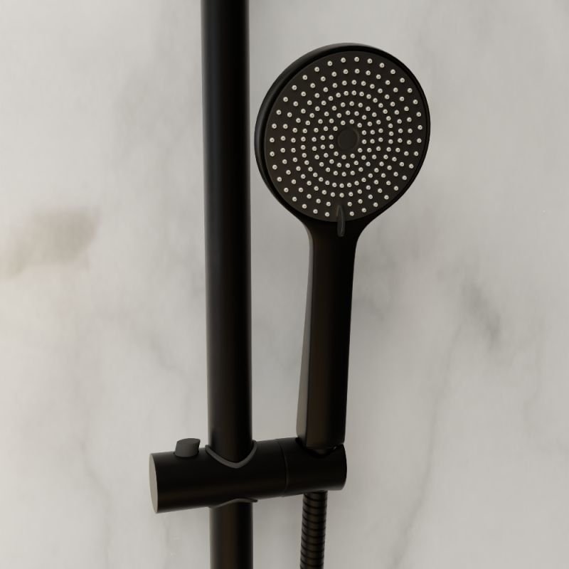 Душевая стойка RGW Shower Panels SP-33 B, с верхним душем, смесителем, цвет черный