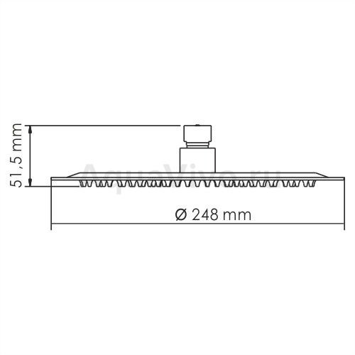 Верхний душ WasserKRAFT A121, цвет хром