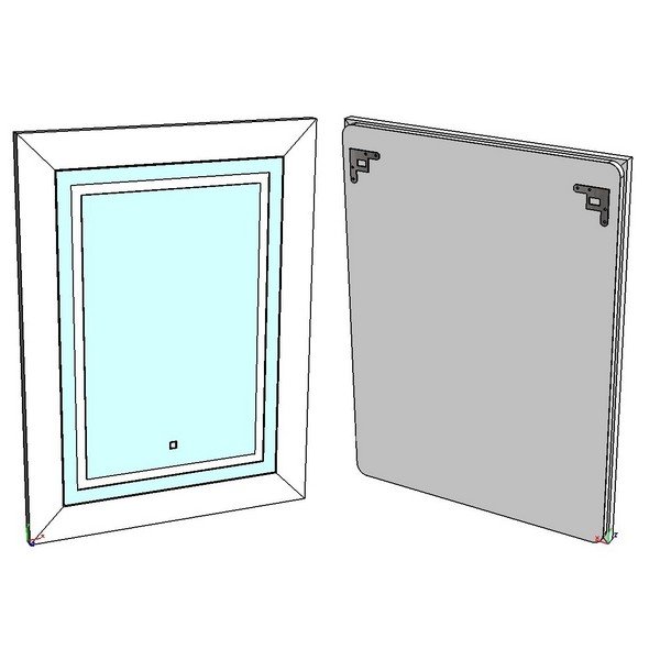 Зеркало Corozo Классика 60x80, с подсветкой и диммером, цвет белый