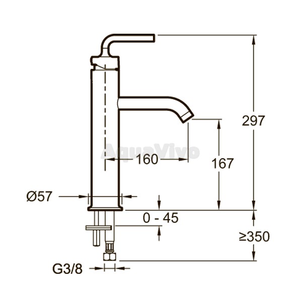 Смеситель Jacob Delafon Purist E14404-4A-CP для раковины