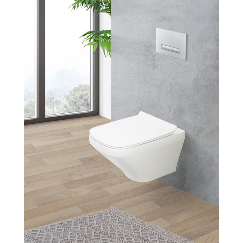 Унитаз BelBagno Sela BB3201CHR подвесной, безободковый, цвет белый