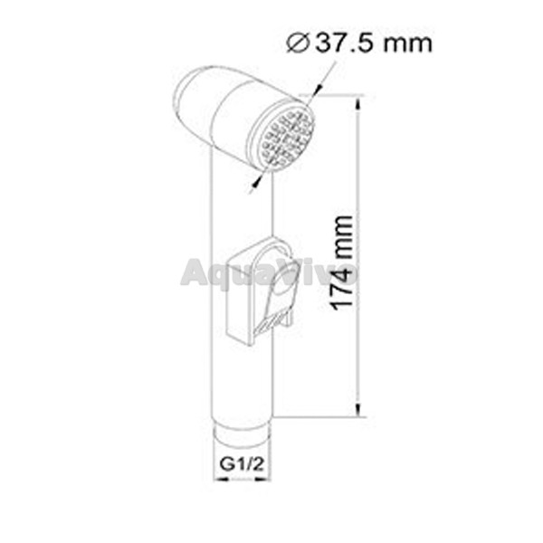 Гигиенический душ WasserKRAFT Kammel A111857, со встраиваемым смесителем