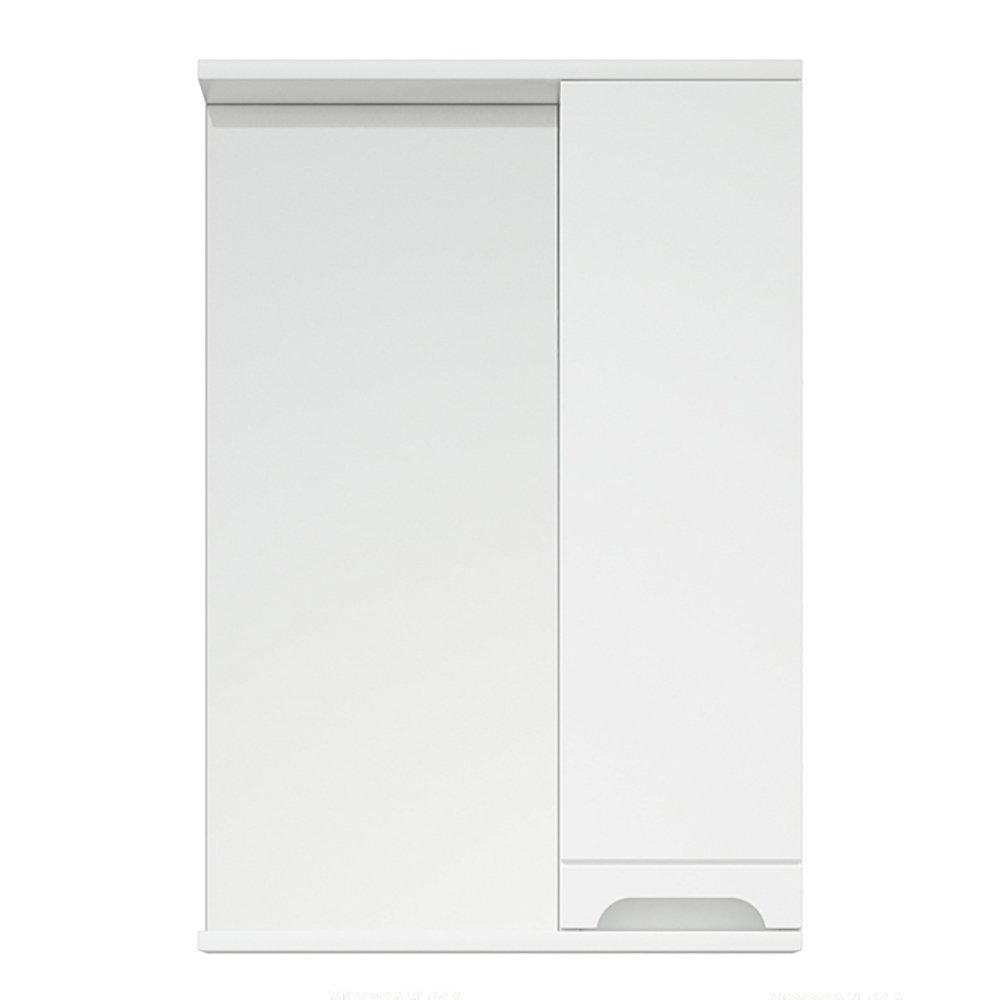 Шкаф-зеркало Corozo Лея 50, правый, цвет белый