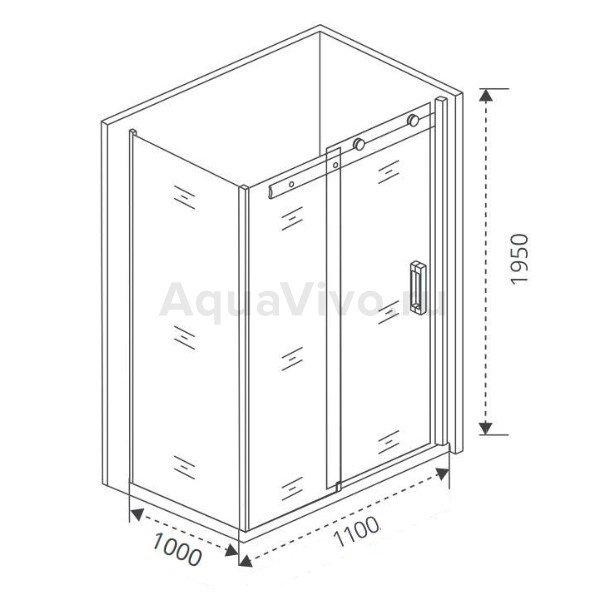 Душевой уголок Good Door Puerta WTW+SP-C-CH 110x100, стекло прозрачное, профиль хром