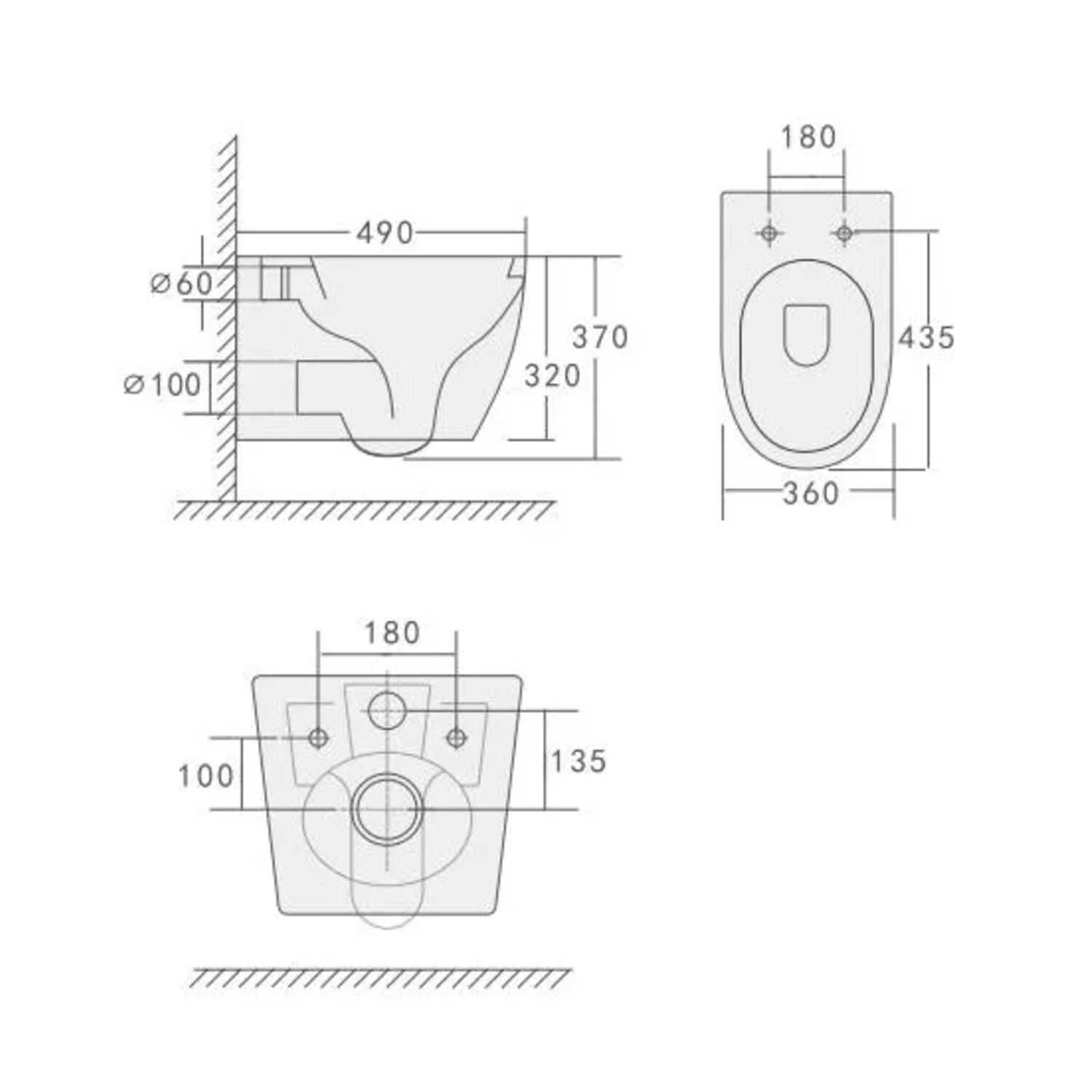 Унитаз CeruttiSPA Orlter Aria PP CT10571 подвесной, безободковый, с сиденьем микролифт, цвет белый - фото 1