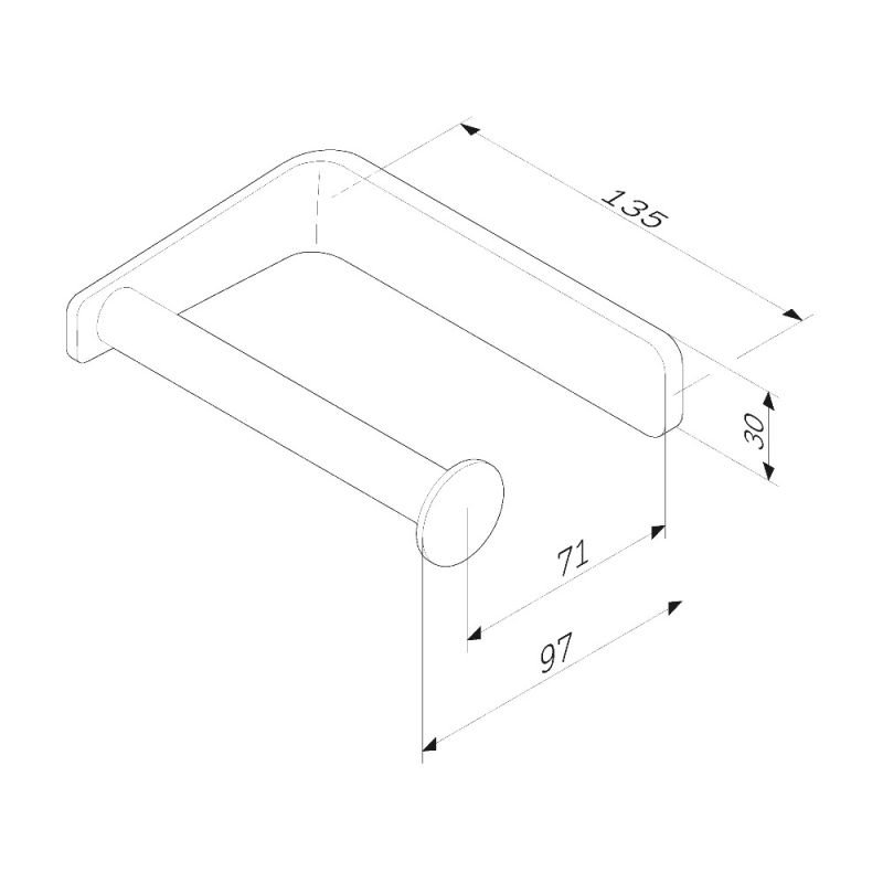 Держатель туалетной бумаги AM.PM Inspire 2.0 A50A34122, цвет черный