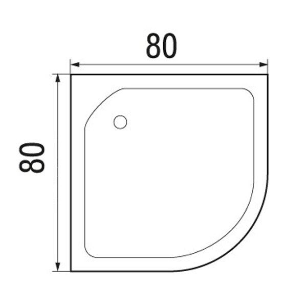 Душевая кабина River Nara Light Б/К 80/15 МТ 80x80, стекло матовое, профиль хром матовый, без крыши