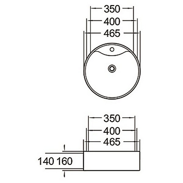 Раковина SantiLine SL-1070 накладная, 40x40 см, цвет белый - фото 1