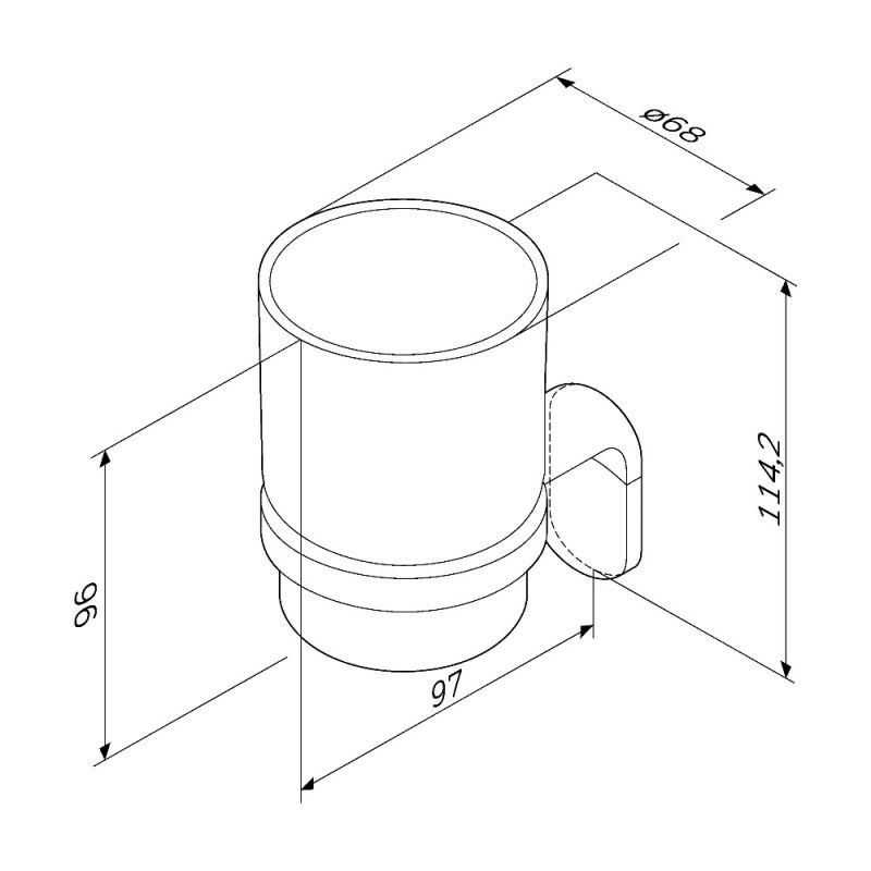 Стакан AM.PM X-Joy A8434322, подвесной, цвет черный