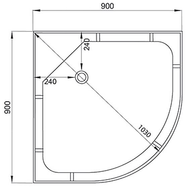 Душевая кабина Deto BM1590 Black 90x90, стекло тонированное, профиль хром глянцевый, с гидромассажем, с сенсорным управлением, с крышей