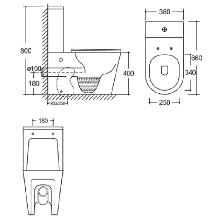 Унитаз CeruttiSPA Sella GW Tornado CT10096 напольный, безободковый, смыв Торнадо, с сиденьем микролифт, цвет белый - фото 1