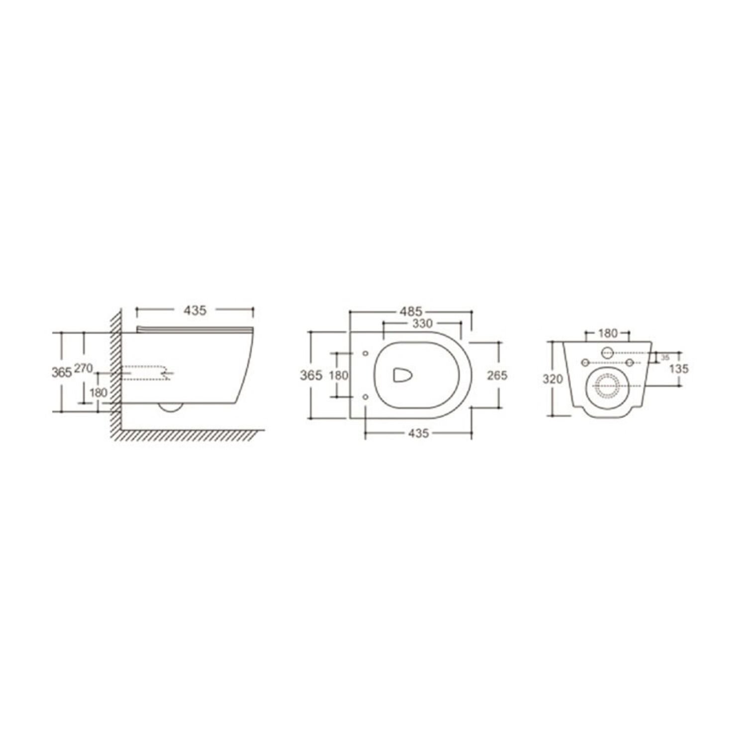 Унитаз CeruttiSPA Sella Aria MBF CT10016 подвесной, безободковый, с сиденьем микролифт, цвет черный матовый - фото 1