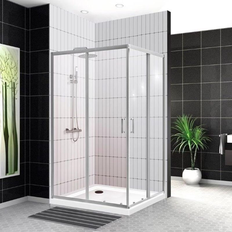 Душевой уголок BelBagno Uno-195 AH-2-100/80-C-Cr 100x80, стекло прозрачное, профиль хром