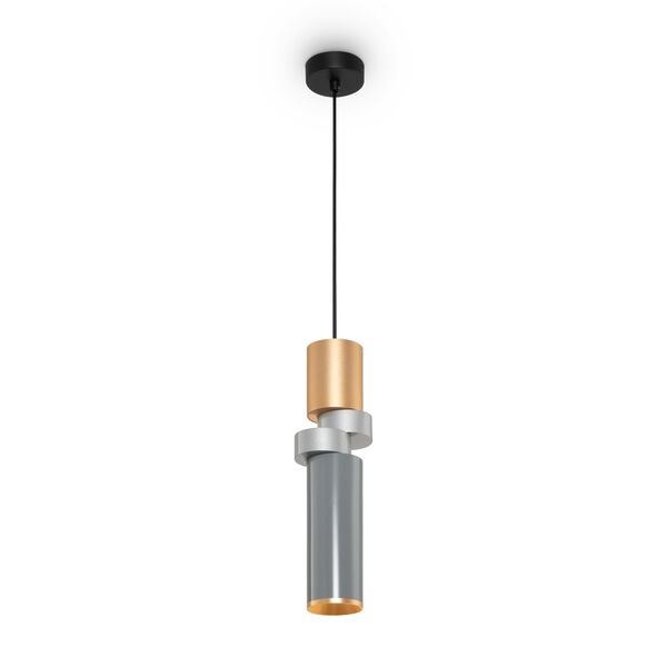 Подвесной светильник Maytoni Palette MOD303PL-01CFL3, арматура черная, плафон металл серый