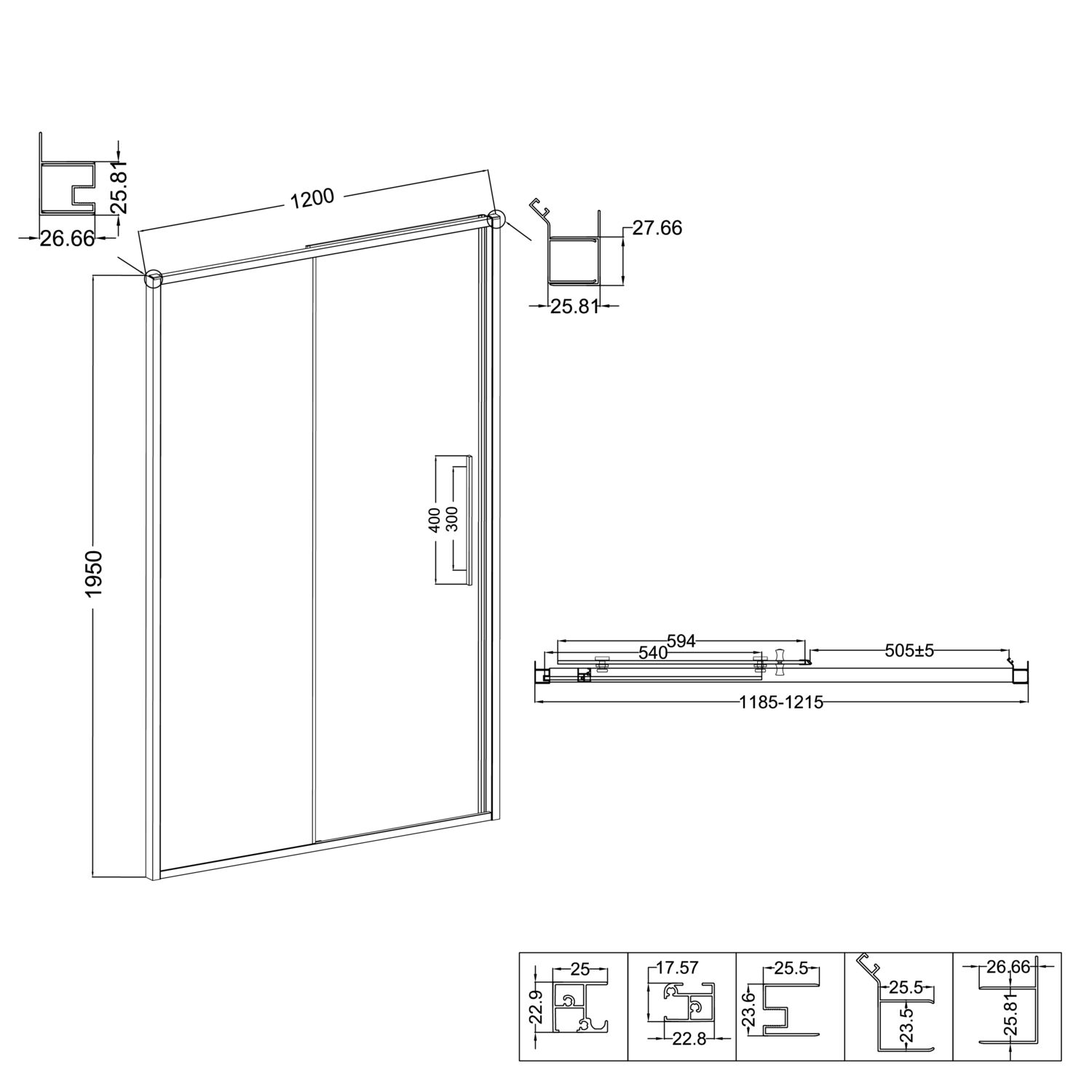 Душевой уголок Niagara Nova NG-65-11CH-CH80-34 110x80, левый, стекло шиншилла, профиль хром - фото 1