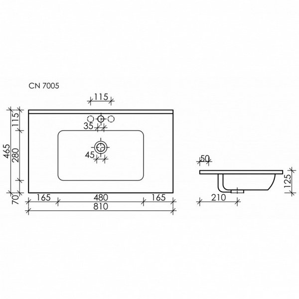 Раковина Ceramica Nova Element CN7005 накладная, 81x47 см, цвет белый - фото 1