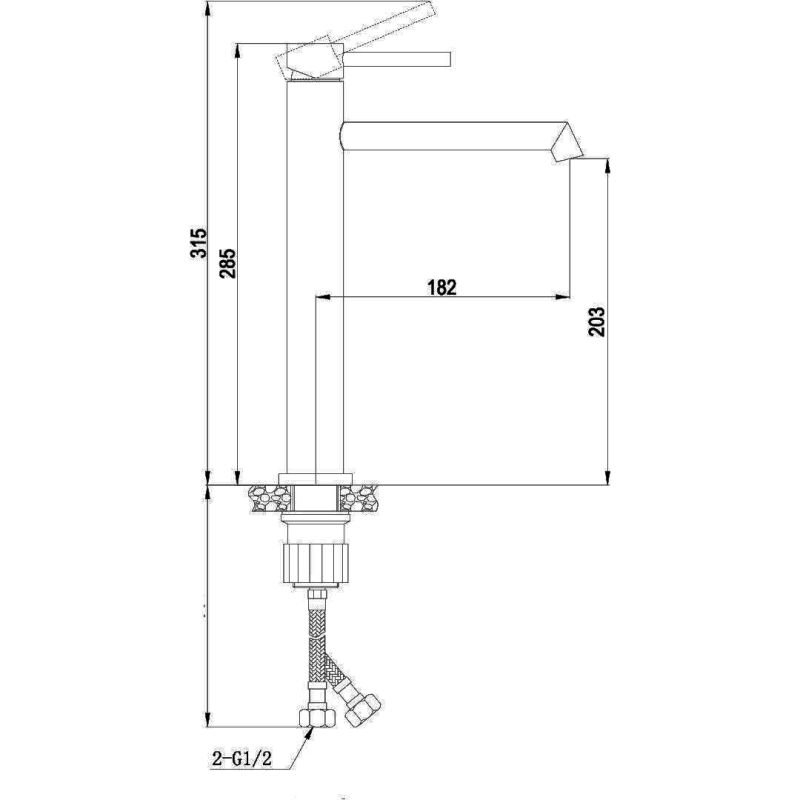 Смеситель Boch Mann Stella B BM9130 для раковины, цвет черный