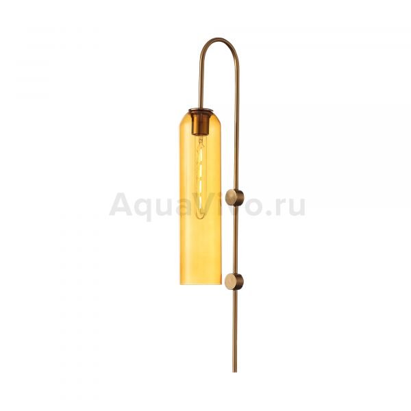 Бра ST Luce Callana SL1145.391.01, арматура металл, цвет латунь, плафон стекло, цвет желтый