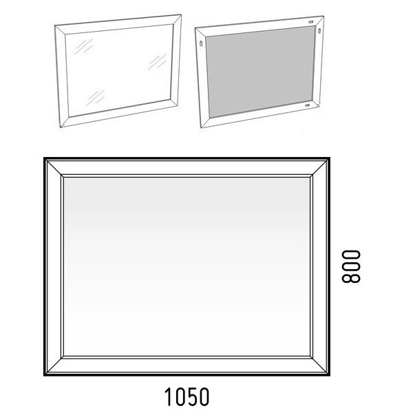 Зеркало Corozo Классика 105x80, цвет белый