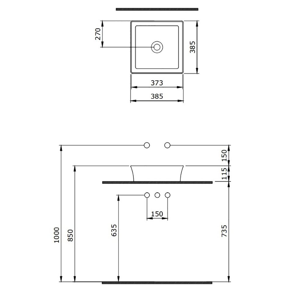 Раковина Berges Ego SL 181060 накладная, 38x38 см, цвет серый матовый - фото 1