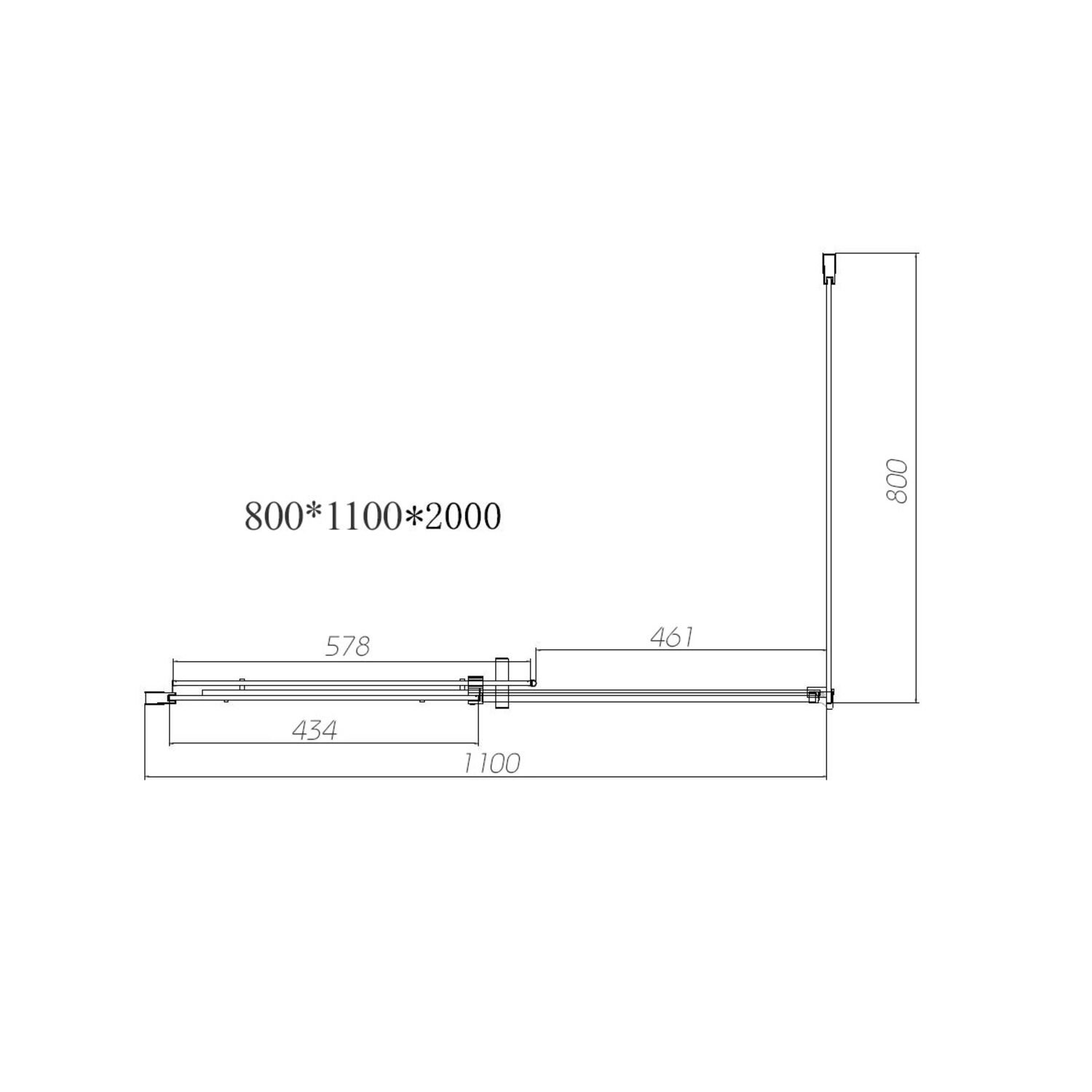 Душевой уголок Vincea Dice VSR-4D 110x80, стекло прозрачное, профиль черный - фото 1