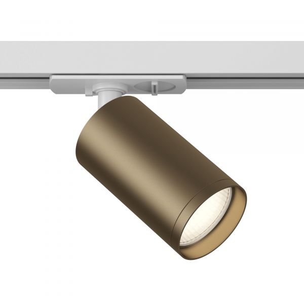 Трековый светильник Maytoni Technical Focus S TR020-1-U-GU10-WBZ, арматура белая, плафон металл бронза матовая