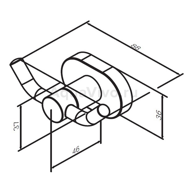 Крючок AM.PM Sense L A7435600 двойной, цвет хром