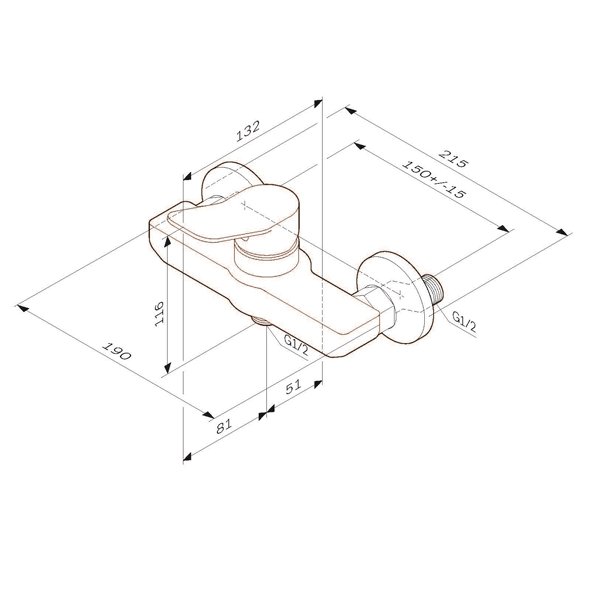 Смеситель AM.PM X-Joy F85A20033 для душа, цвет белый