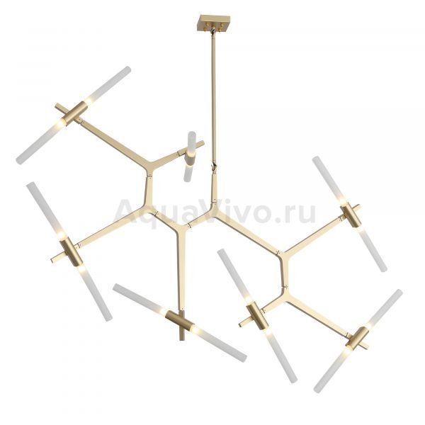 Потолочная люстра ST Luce Laconicita SL947.202.14, арматура металл, цвет золото, плафон стекло, цвет белый