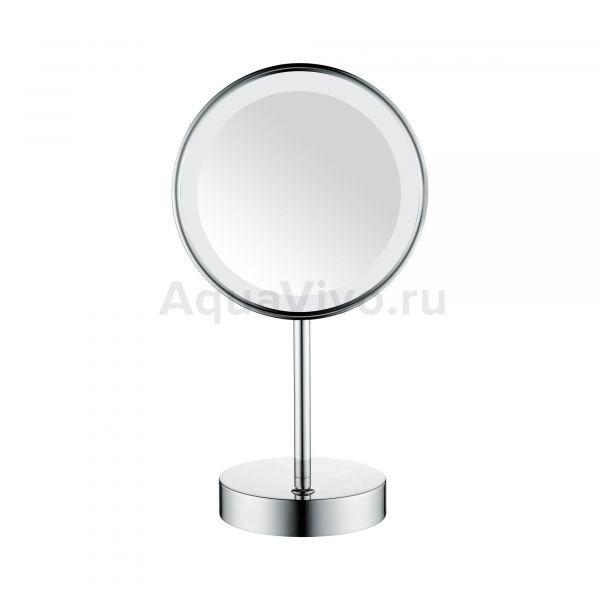Косметическое зеркало Art & Max AM-M-062-CR, настольное, с подсветкой, 3-х кратным увеличением, цвет хром