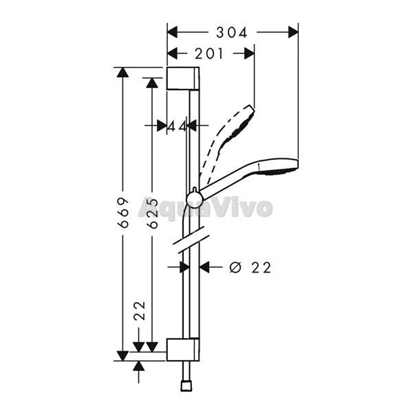 Душевой гарнитур Hansgrohe Croma Select S Multi 26560400