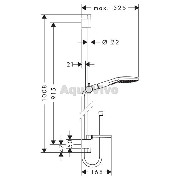 Душевой гарнитур Hansgrohe Raindance Select E 120 26621400 с мыльницей