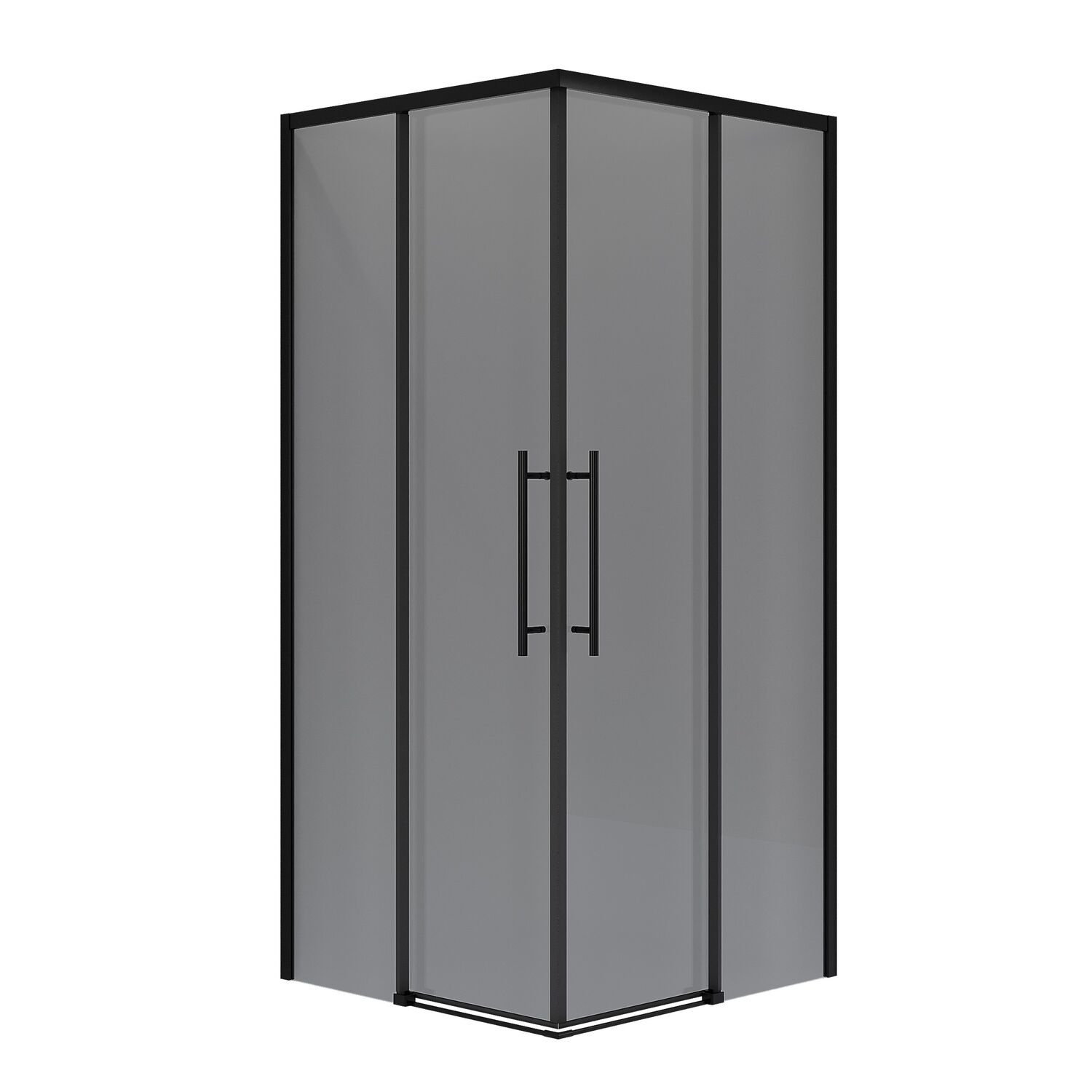 Душевой уголок Niagara Nova NG-2828-34 Black 80x80, стекло тонированное, профиль черный матовый - фото 1