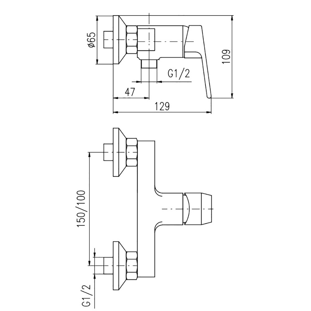 Смеситель Rav Slezak Colorado CO281.5/2 для душа, цвет хром - фото 1