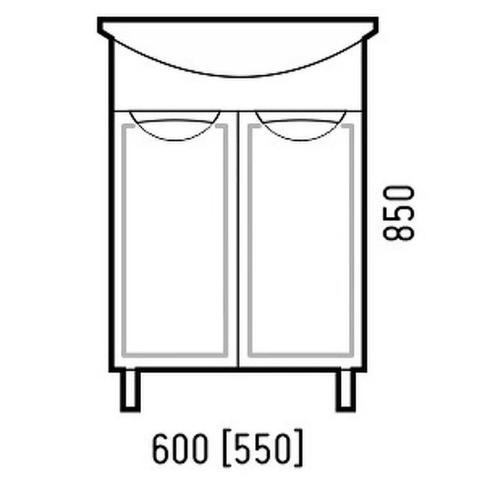 Мебель для ванной Corozo Монро 60, цвет белый