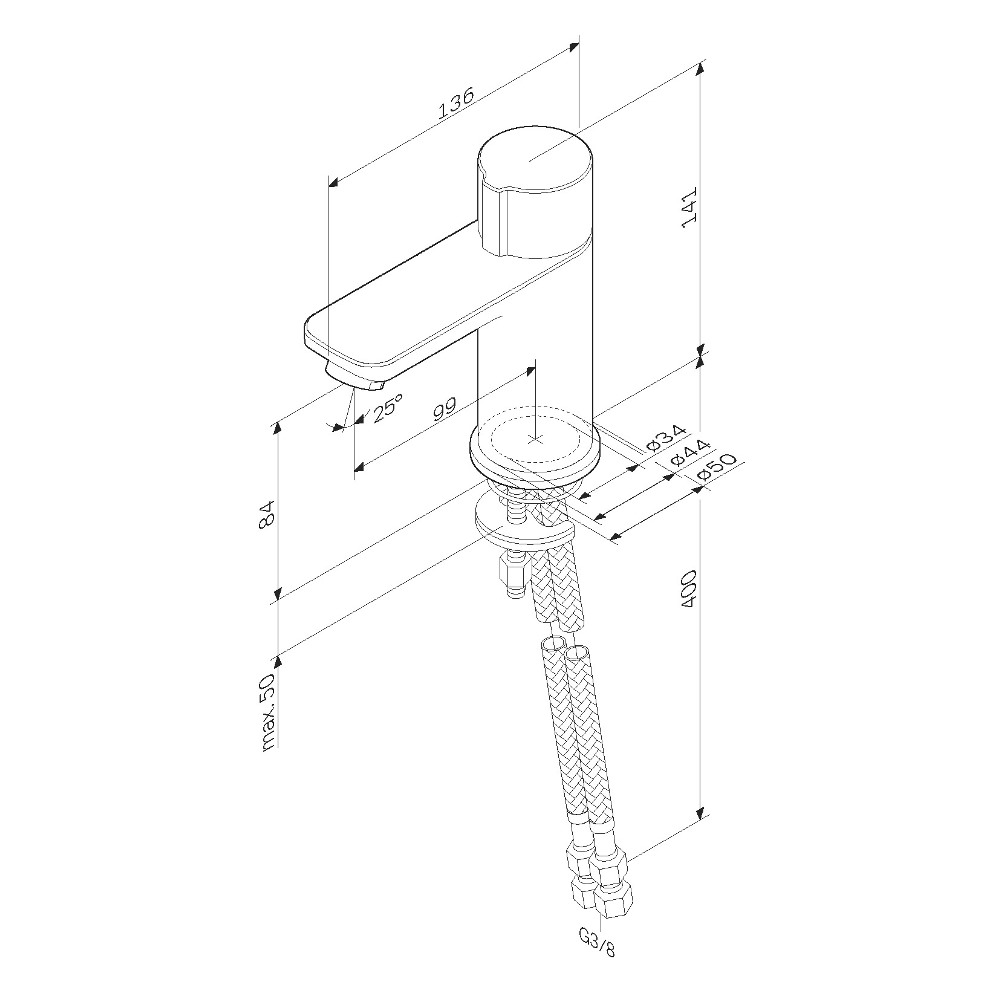 Смеситель AM.PM X-Joy TouchReel F85A02522 для раковины, нажимной, цвет черный