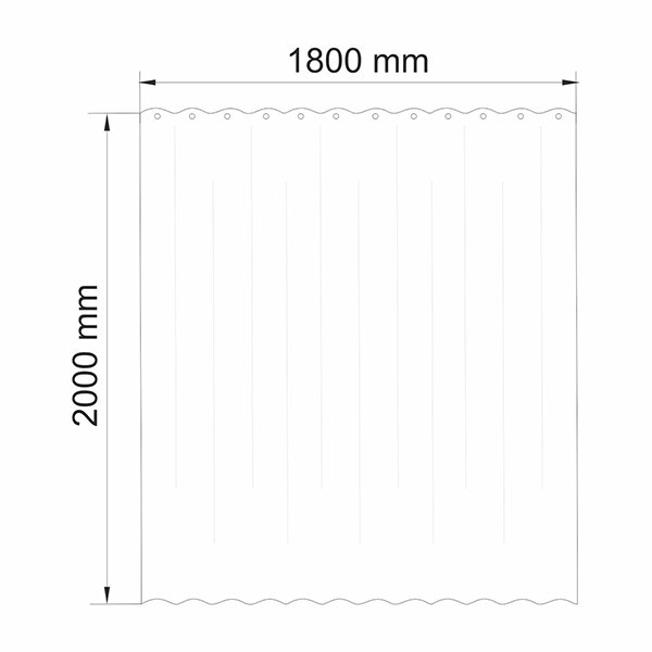 Штора для ванной WasserKRAFT Main SC-47101, 180x200, цвет белый / красный