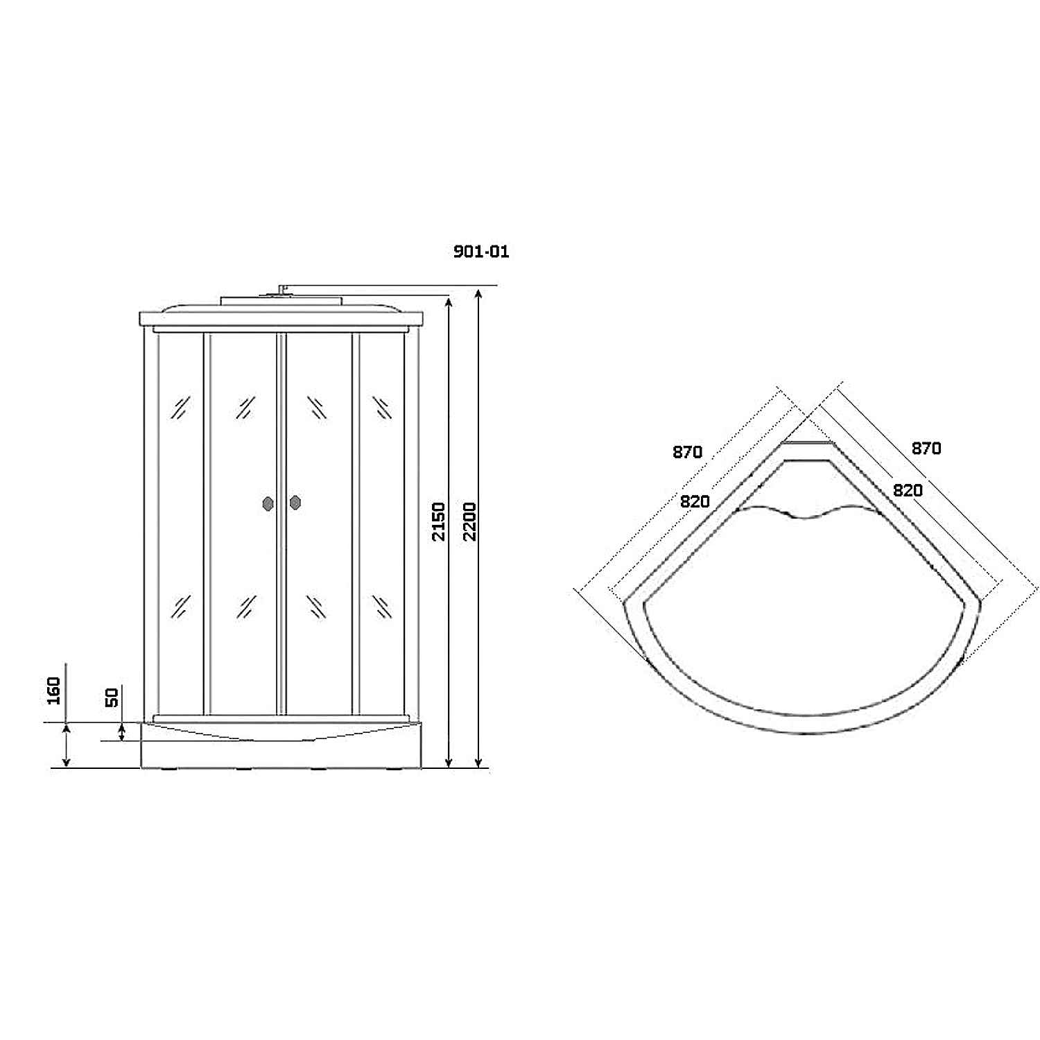 Душевая кабина Niagara Ultra NG-901-01 90х90, стекло тонированное, профиль хром, с крышей, с гидромассажем, с пультом управления