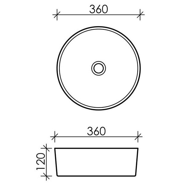 Раковина Ceramica Nova Element CN5001 накладная, 36x36 см, цвет белый