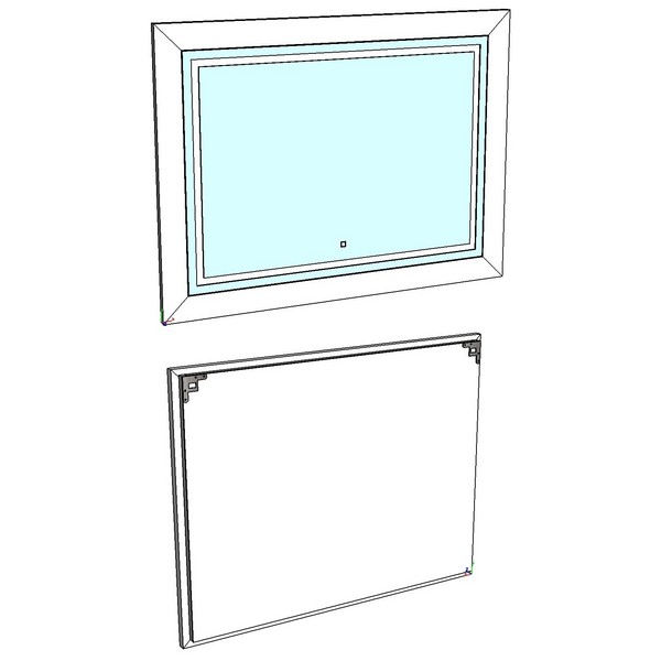 Зеркало Corozo Классика 105x80, с подсветкой и диммером, цвет белый