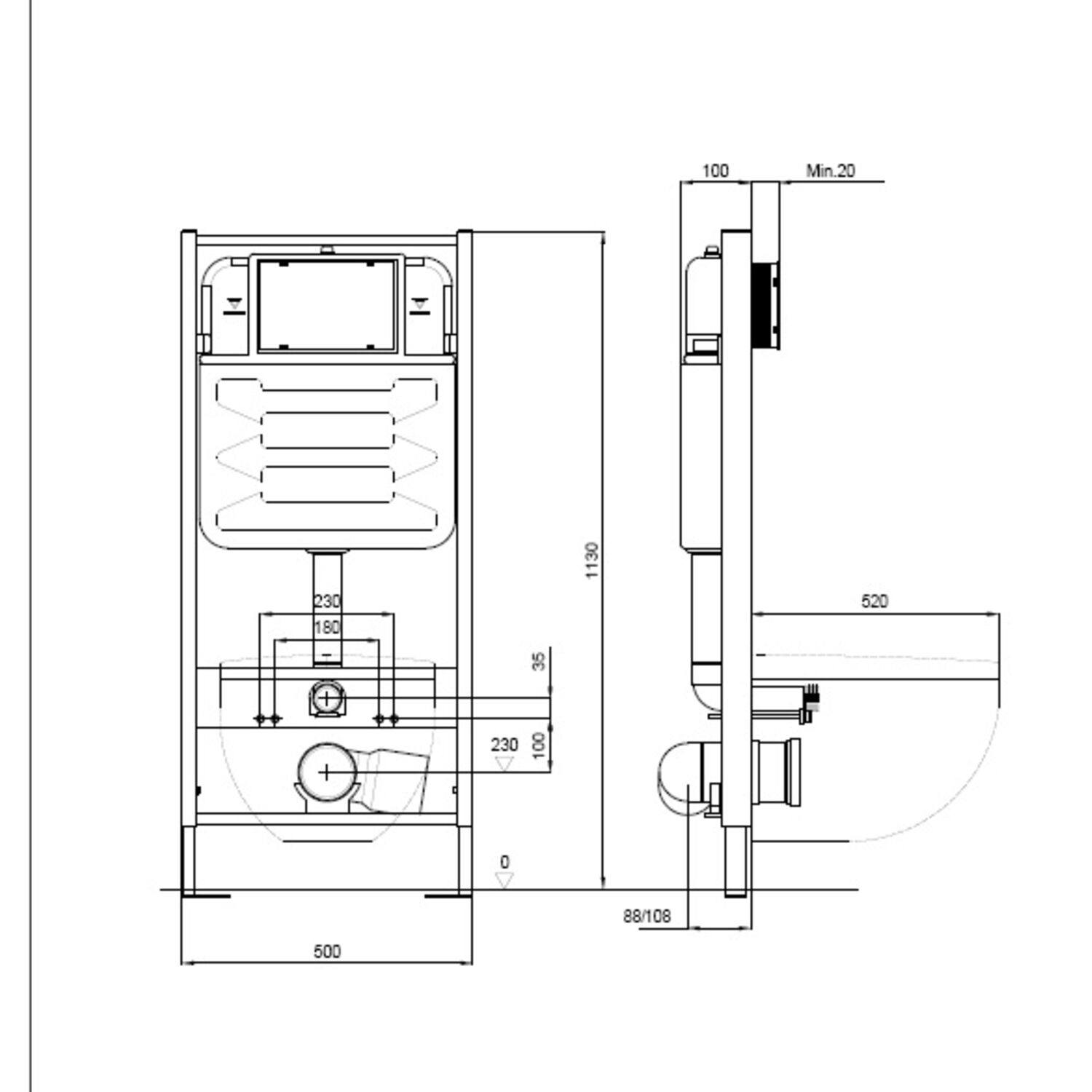 Комплект Set Акватек Лира унитаза Лира AQ1155-00 с сиденьем микролифт и инсталляции Акватек Standard 50 INS-0000012 - фото 1