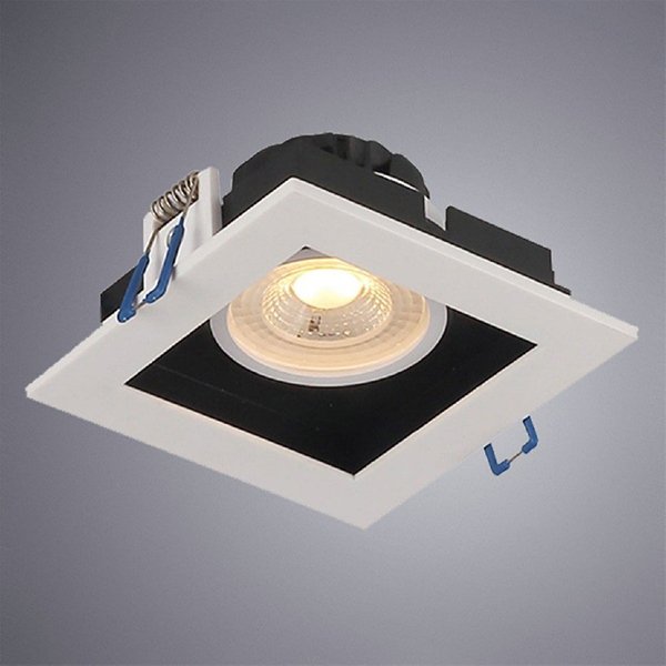 Точечный светильник Arte Lamp Grado A2705PL-1WH, арматура черная / белая, 11х11 см