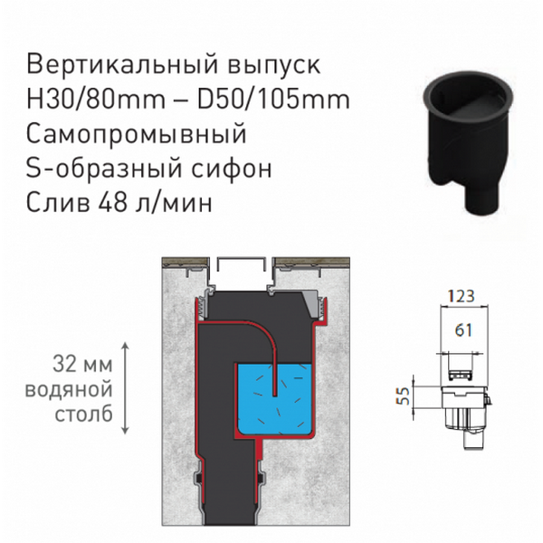 Душевой лоток Berges B1 Keramik 094017 с решеткой 60x6 см, прямой выпуск, цвет бронза