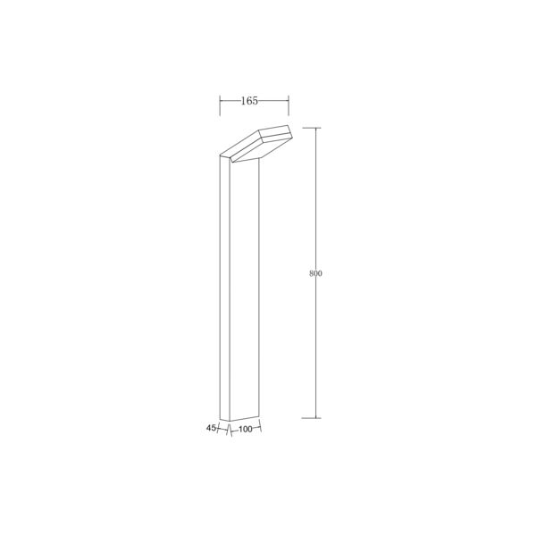 Ландшафтный светильник Maytoni Outdoor Paso O595FL-L12B3K, арматура черная - фото 1