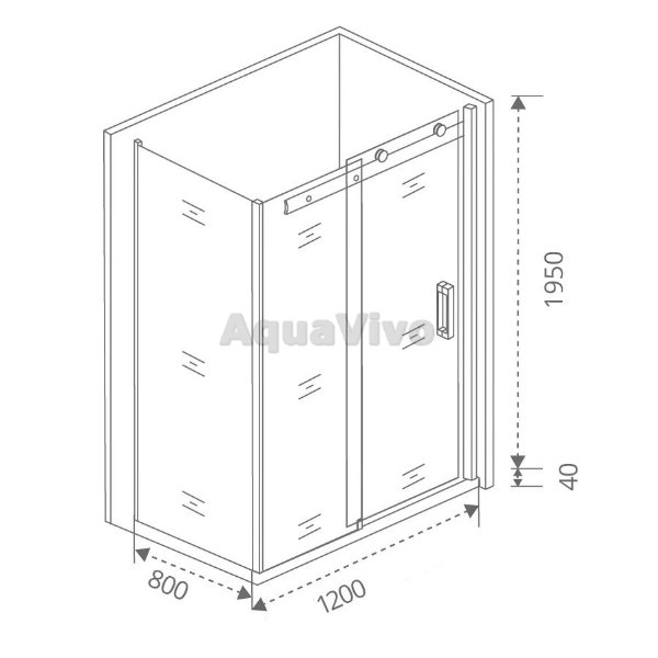 Душевой уголок Good Door Puerta WTW+SP-C-CH 120x80, стекло прозрачное, профиль хром - фото 1