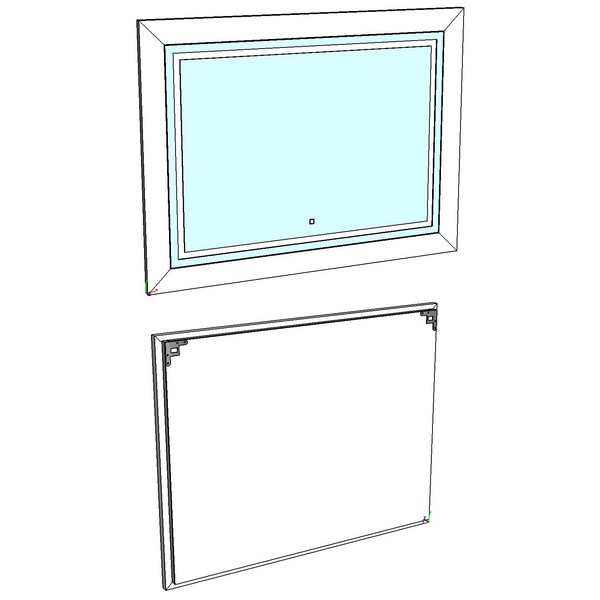 Зеркало Corozo Классика 120x80, с подсветкой и диммером, цвет белый