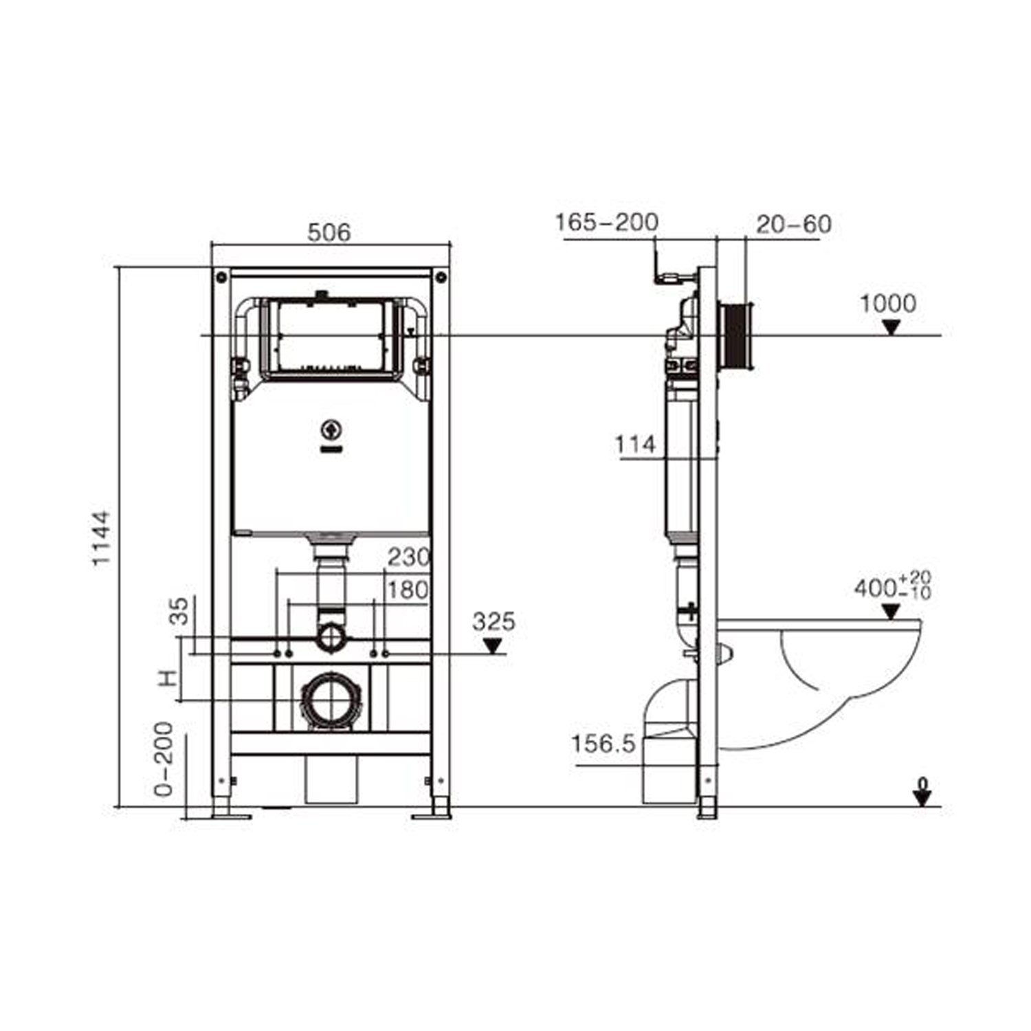 Комплект Weltwasser 10000011305 унитаза Merzbach 043 GL-WT с сиденьем микролифт и инсталляции Amberg 506 с белой кнопкой Amberg RD-WT