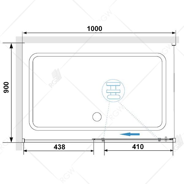 Душевой уголок RGW Stilvoll SV-42 100x90, стекло прозрачное, профиль хром - фото 1