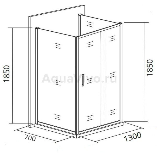 Душевой уголок Good Door Infinity WTW+SP-C-CH 130x70, стекло прозрачное, профиль хром - фото 1