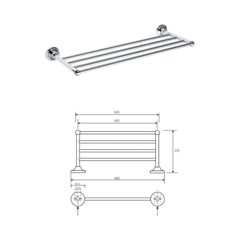 Полотенцедержатель Bemeta Retro 144302182, 60 см